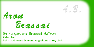 aron brassai business card